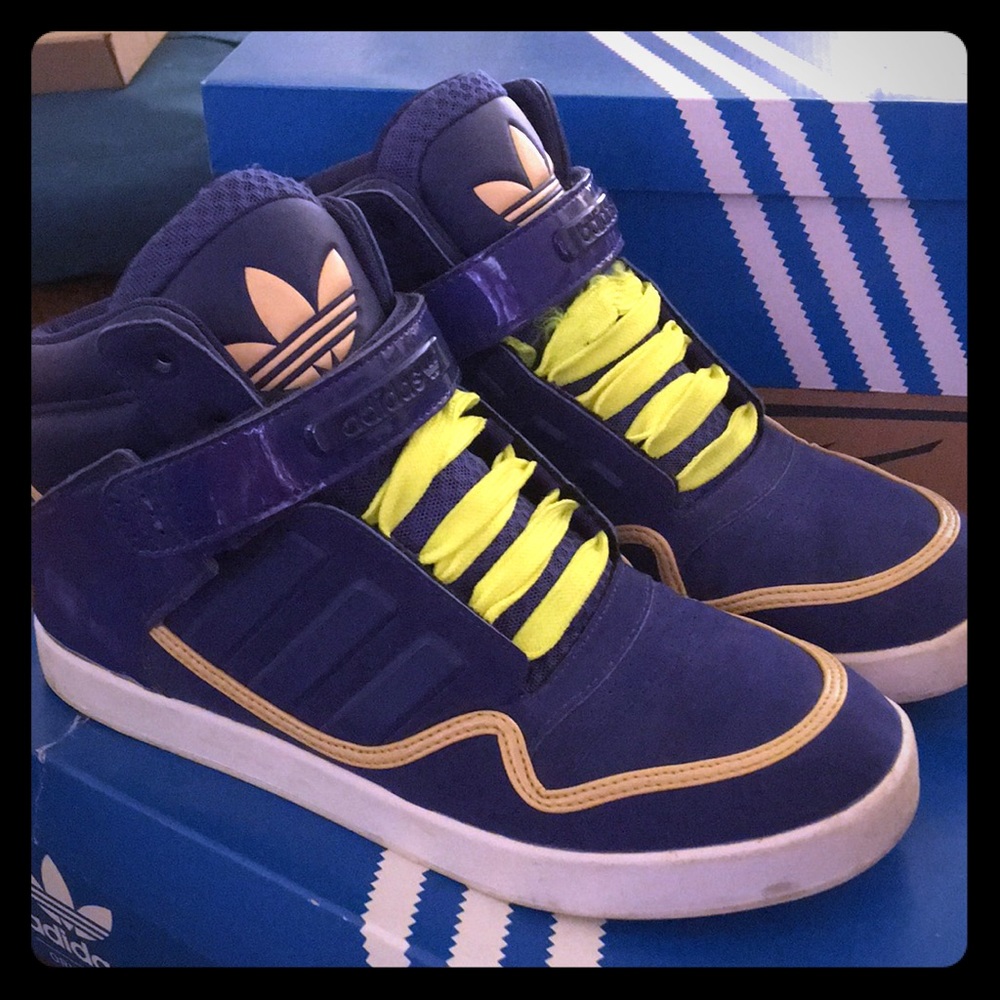 Blue adidas Hightops , men’s size 8.5
